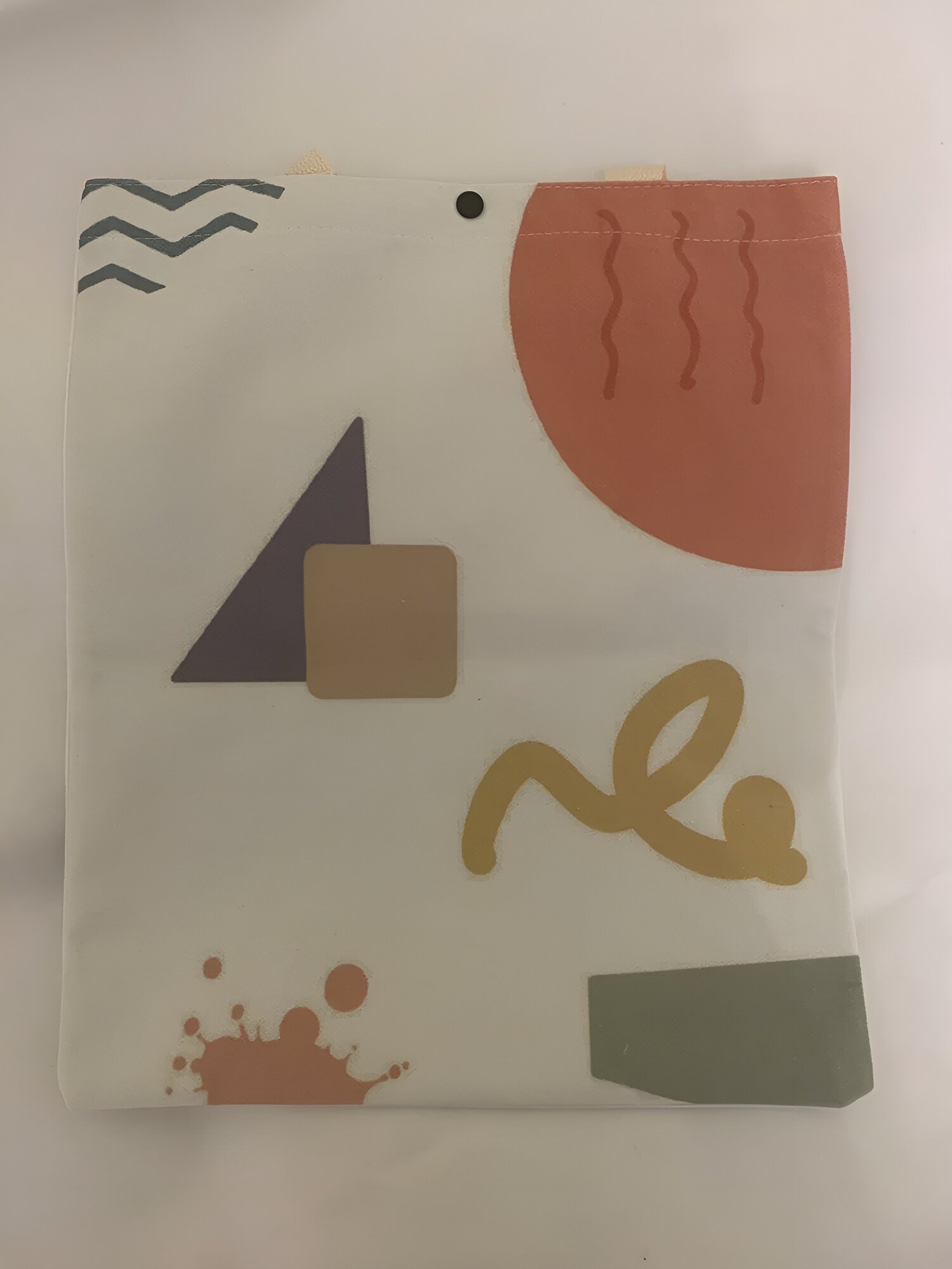 Сумка шоппер , фактура гладкая, белый, оранжевый — фото 1