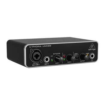 Behringer UMC22 - USB- аудиоинтерфейс, 2входа, 2 выхода,1 микр. предусилитель MIDAS-.