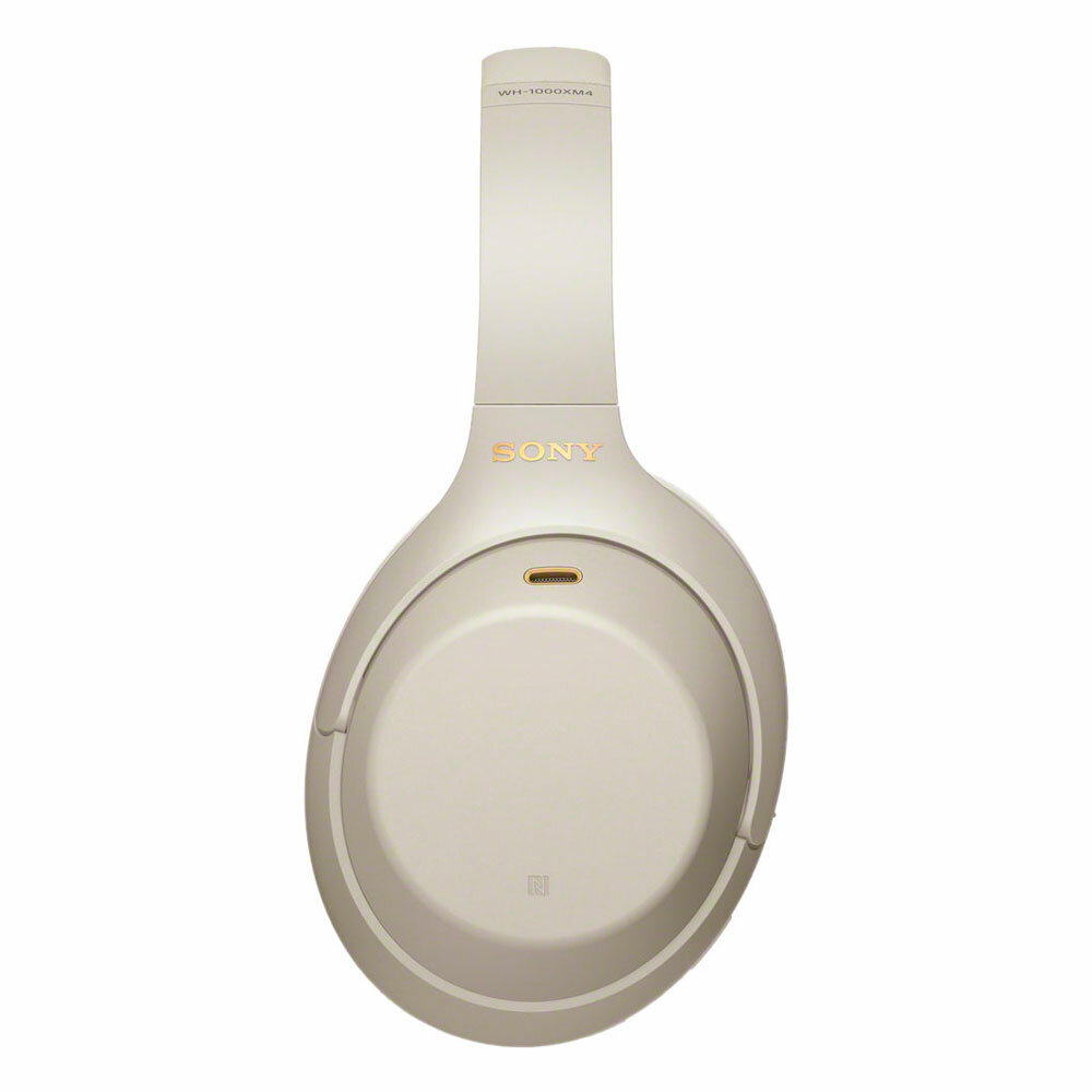 Беспроводные наушники Sony WH-1000XM4 silver, серебристые, с шумоподавлением — фото 1