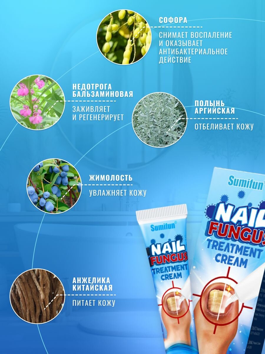 Картинки Крем от грибка ногтей Sumifun борьба с несовершенствами / Мазь уход за ногтями и кожей ног / Чудо средство для ухода противогрибковое против онихолизиса
