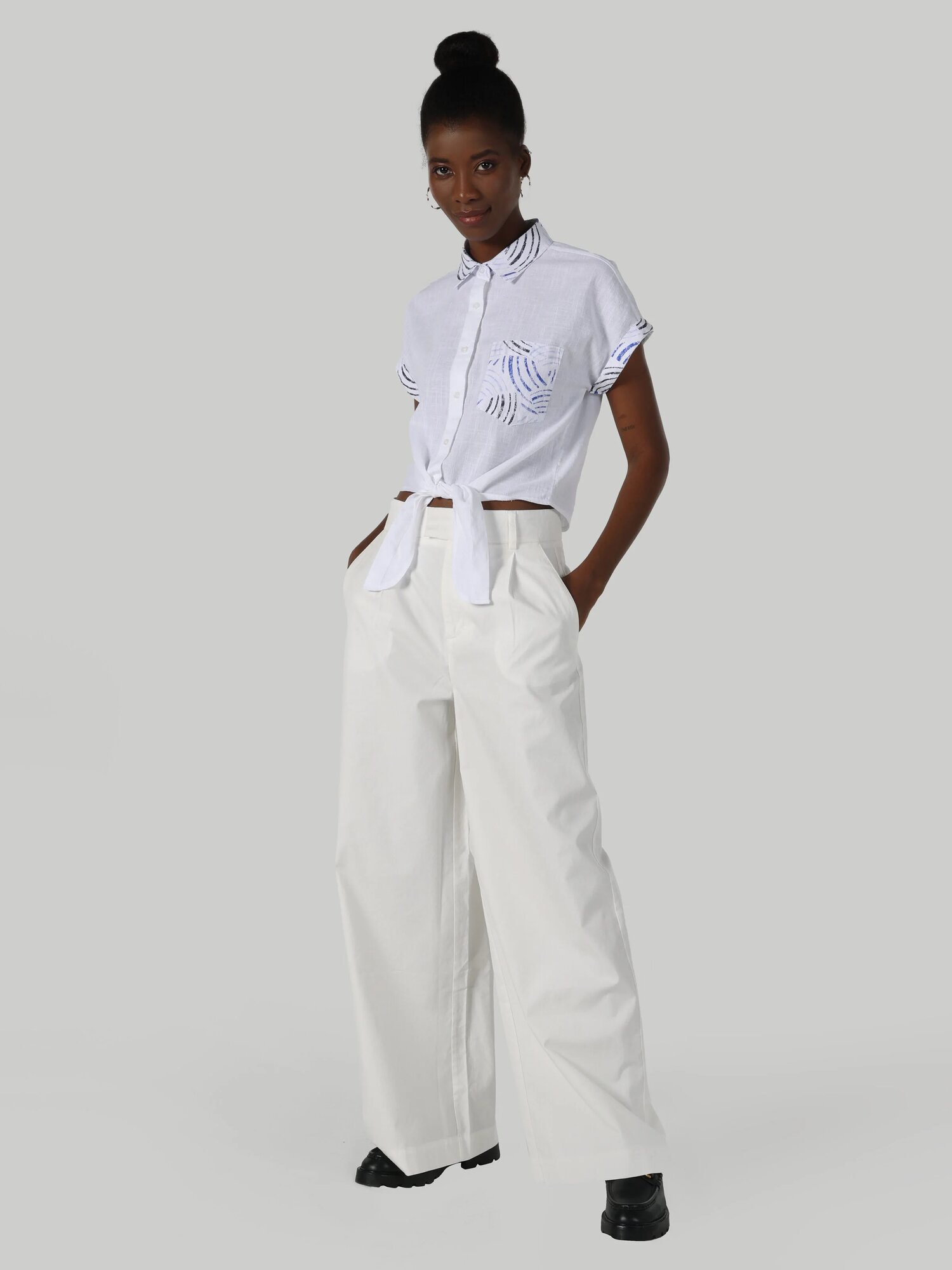 Брюки COLIN'S Regular Fit, размер 38, белый