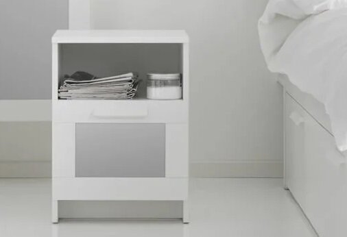 Тумба прикроватная Ikea Brimnes Икеа Бримнэс, 39x41, белый — фото 1