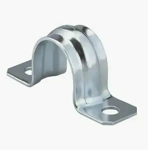 Скоба двухлапковая D 25-26 мм оцинкованная сталь Урал ПАК PF-6825-26-ZNM (комплект 10 шт)