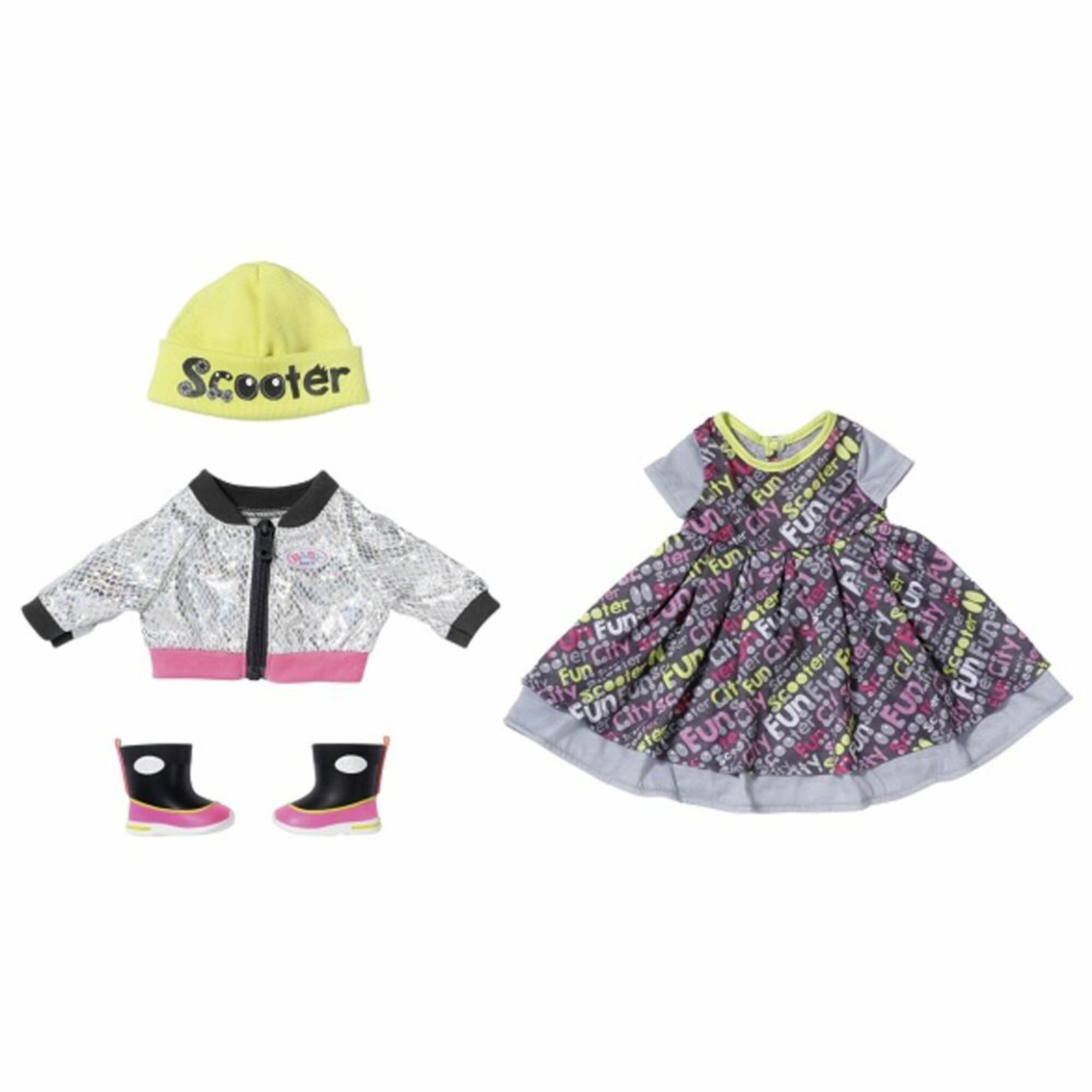Набор одежды для куклы Baby Born City Deluxe Zapf Creation для прогулок по городу 830-208 разноцветный