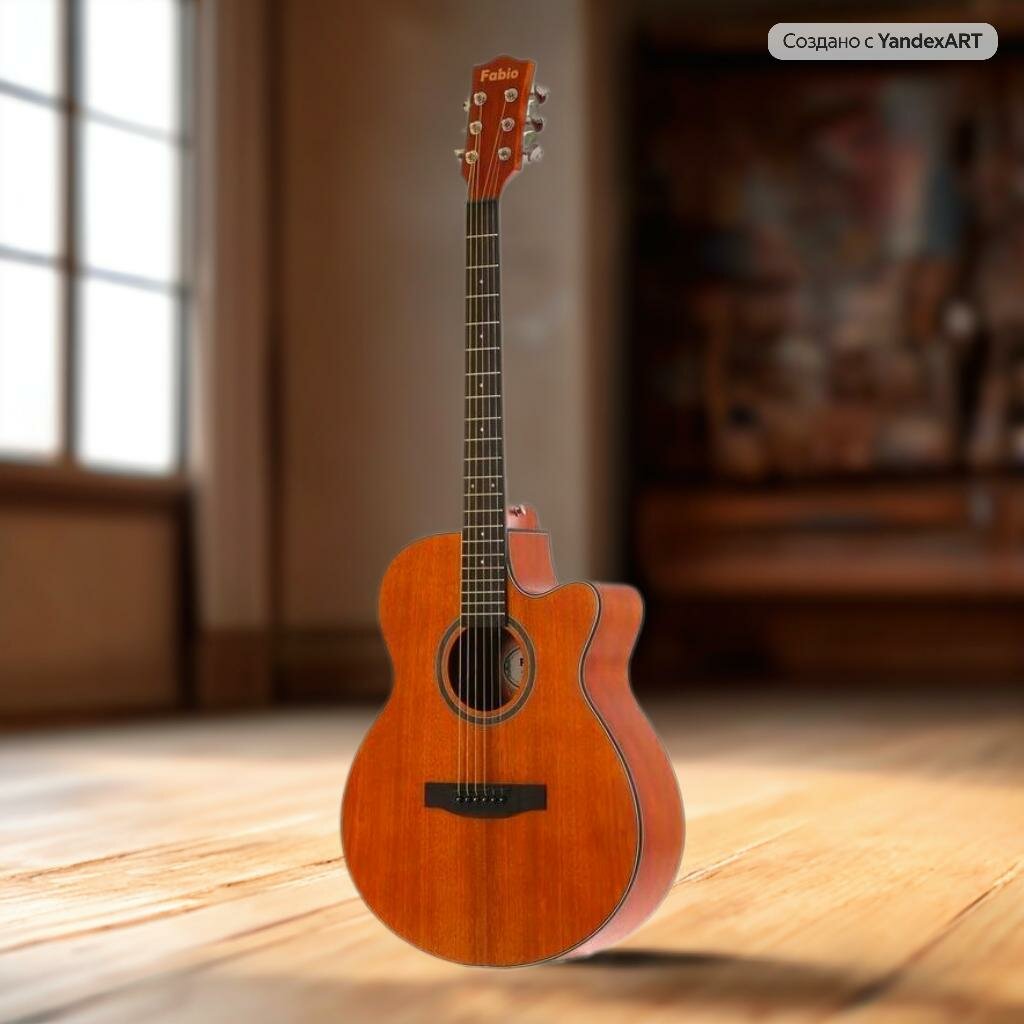 Гитара акустическая 40" Красная (Инструмент начинающего музыканта, Fabio FXL-401 MN)