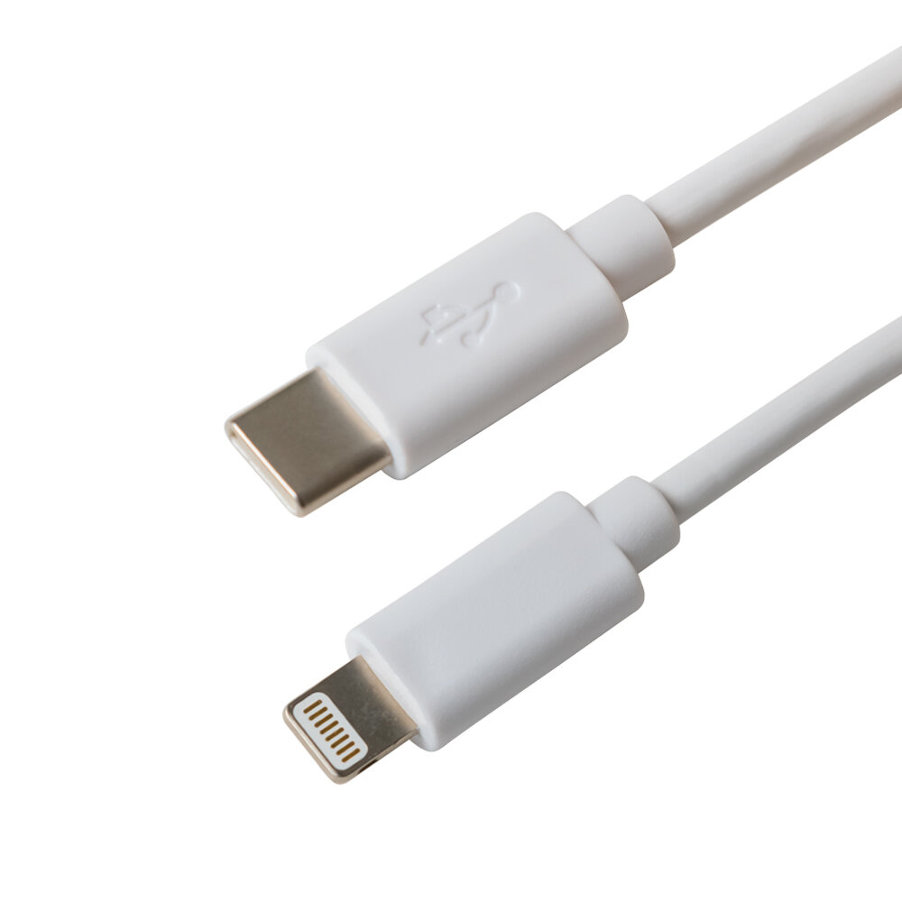 Кабель USB ROBITON P23 USB TYPE-C - 8pin (AppleLightning), Charge&Sync, 45Вт, 1м белый BL1 — фото 1