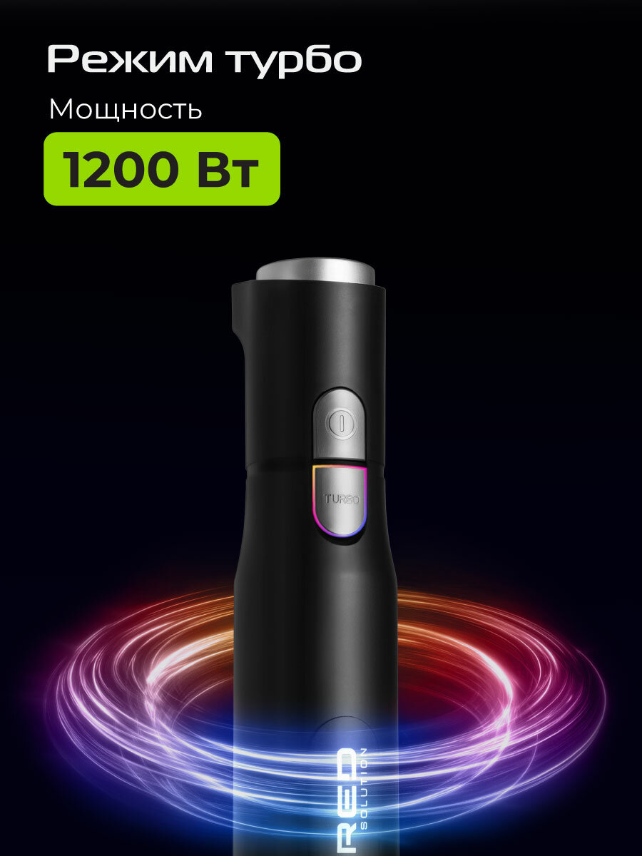 Картинки Блендер RED SOLUTION 2906P, 1200Вт, погружной, 2 скорости, 4 насадки, мерный стакан
