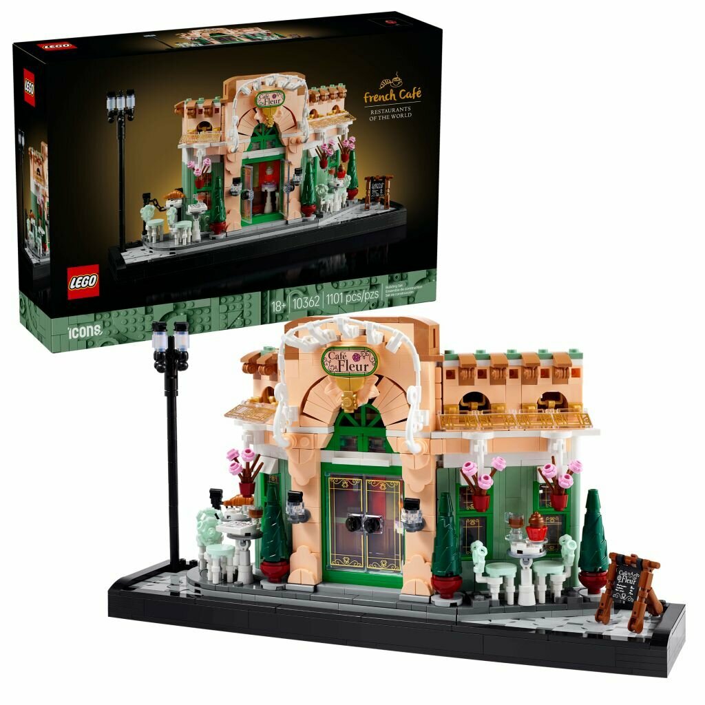 Конструктор LEGO Icons Французское кафе 10362, 1101 деталь, от 18 лет