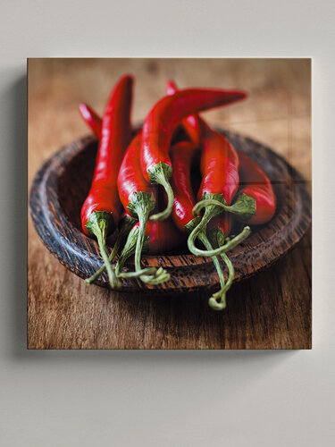 Изображение товара Картина PosterMarket "Перец Чили" на стекле, цифровая печать, 30x30 см