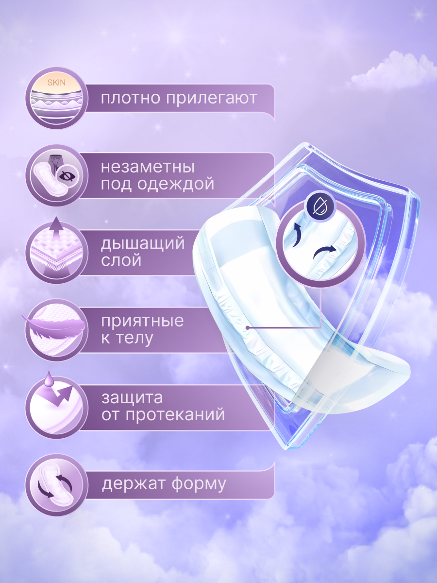 Прокладки урологические супертонкие для женщин LiveDo "Рефрэ" ("Refre") впитываемостью 300 мл (10 шт.) — фото 1