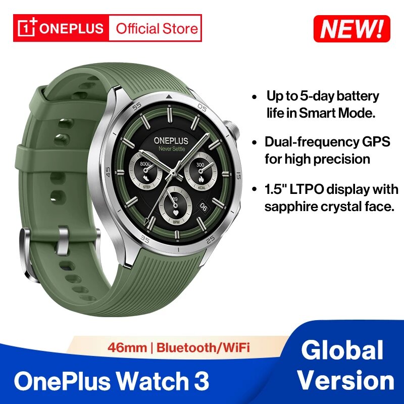 OnePlus Watch 3 Smart Watch 32ГБ, Emerald Titanium