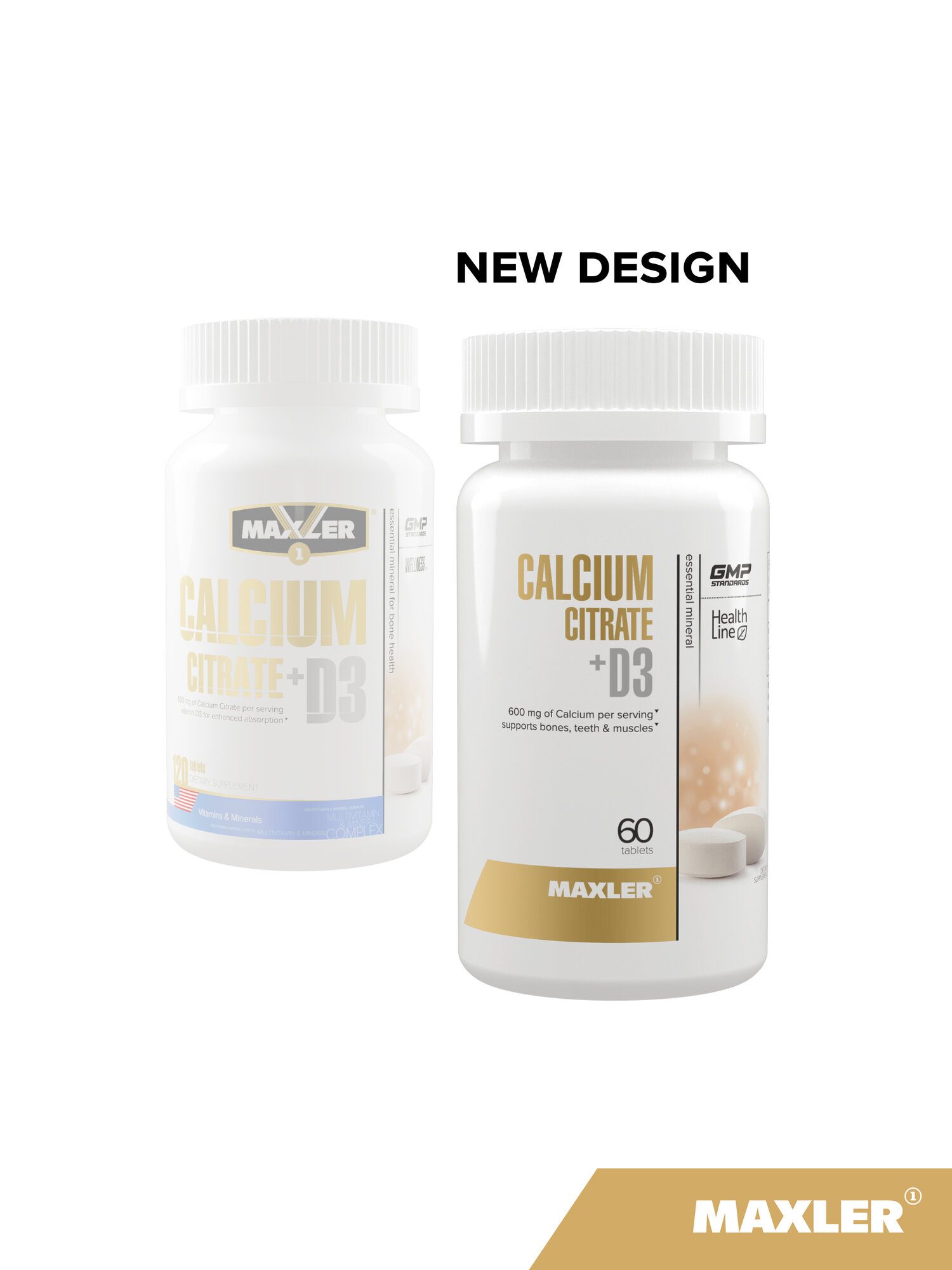 Витаминно-минеральный комплекс Цитрат кальция + витамин Д3 Maxler Calcium Citrate + Vitamin D3, 60 таблеток — фото 1