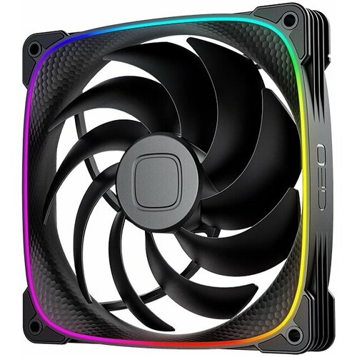 Вентилятор Geometric Future Squama 2503B-14 Single Pack / 140mm, PWM, 2400 RPM, 91.15 CFM, 34.0 dBA, 5V ARGB, Black / 1F2503B114000