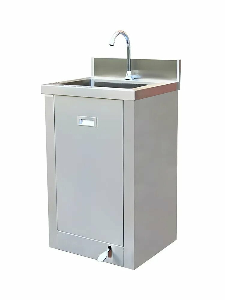 Рукомойник С Каркасом С Педалью С Краном, Нержавеющая Сталь, 500*420*780 Мм, Для ОбщепитаAAA