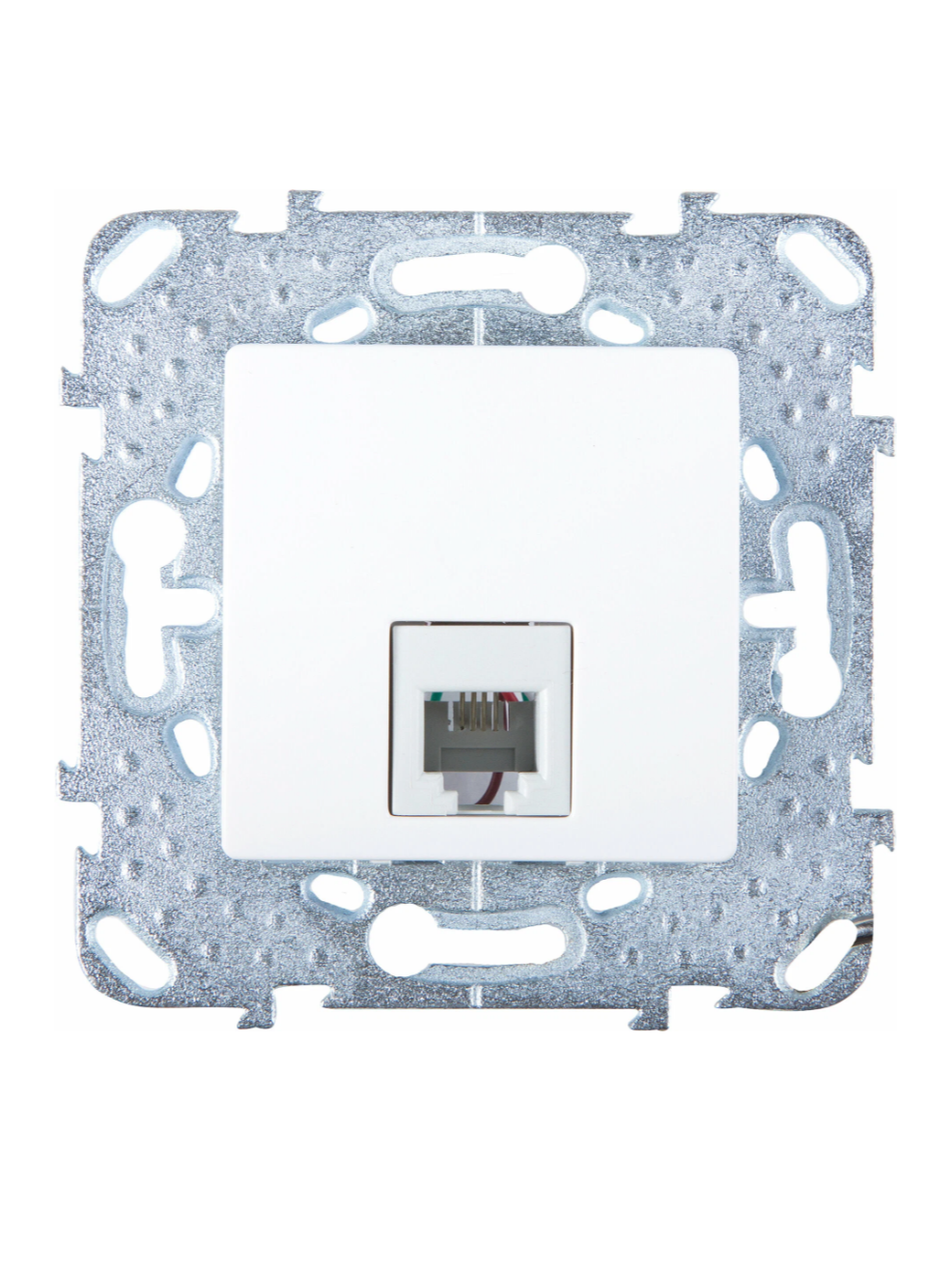 Розетка телефонная Schneider Electric Unica MGU5.492.18ZD 1хRJ11 в рамку белая