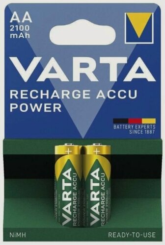 Изображение товара Аккумулятор VARTA AA 2100 mAh Recharge Accu Power Ni-MH, 2 шт. (2 шт. в блистере)