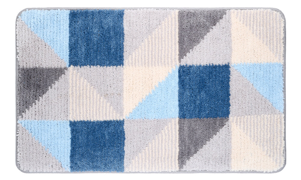 Коврик для ванной 1-ый серо-голубой visa 50х80 см