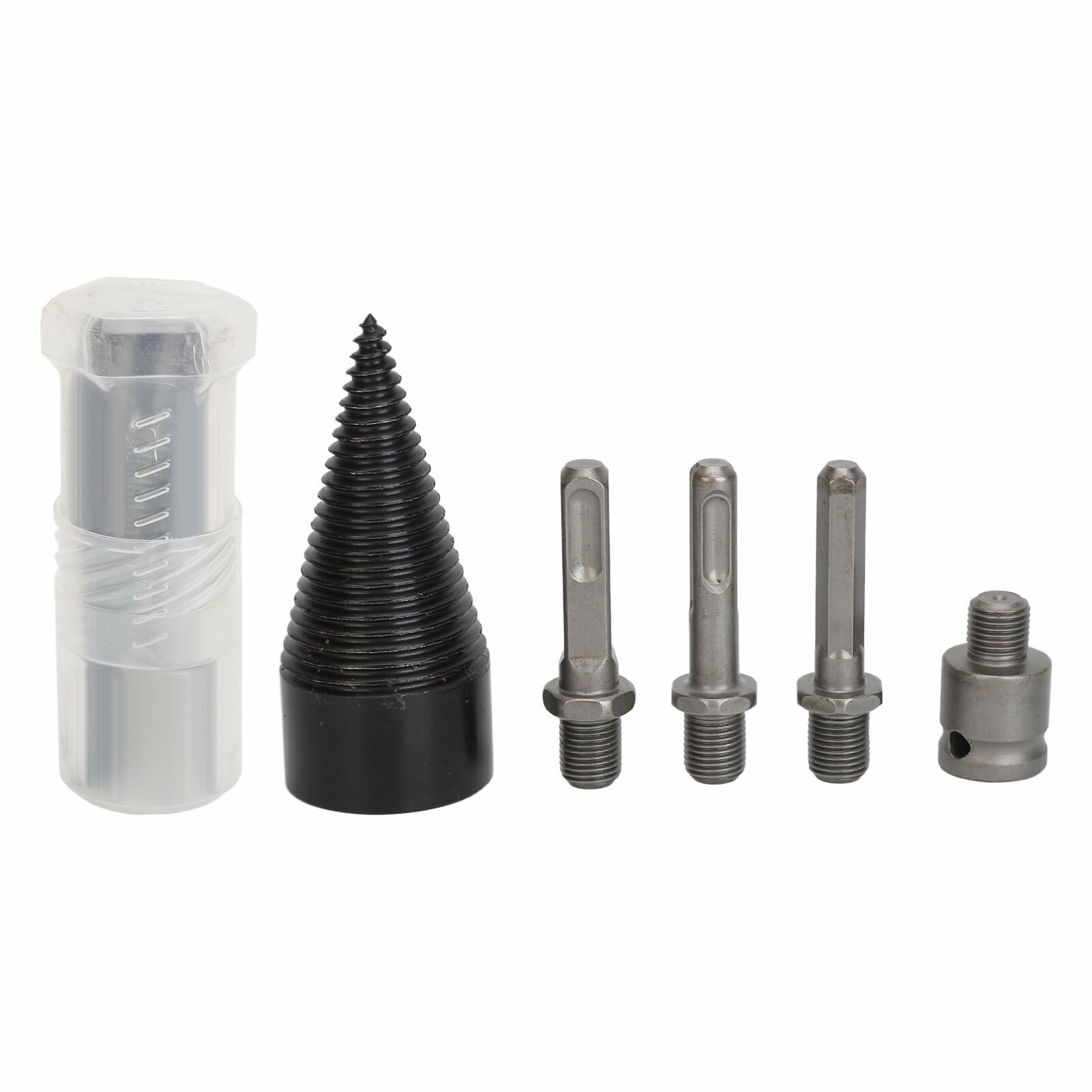 5 стальных сверл 42 мм для колки дров