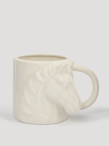 Изображение товара Кружка, 500 мл, фарфор, белая, Конь, Horse (Anna Lafarg, Китай)