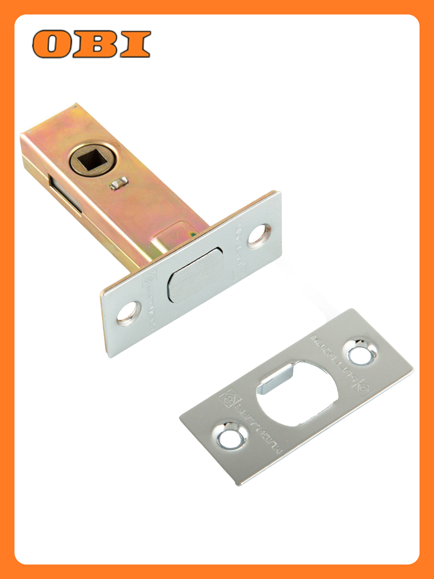 Задвижка защелка врезная Palladium 101 CP 57x66x25 мм металл