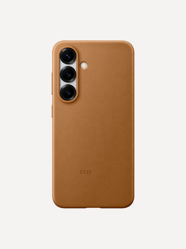 Изображение товара Кожаный чехол для Samsung Galaxy S25 / Kindsuit Case для Самсунг С25, коричневый