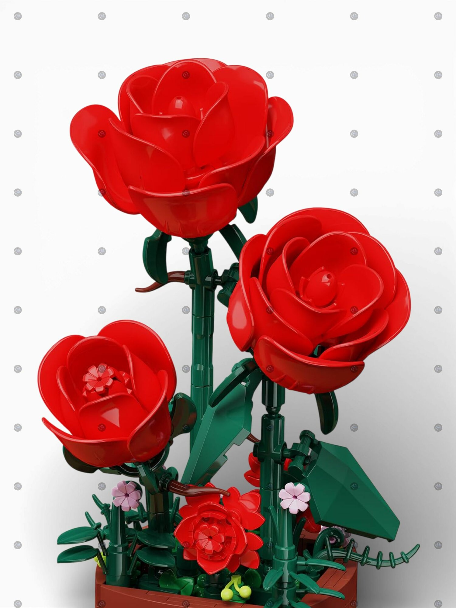 Конструктор Розы в горшке, 338 деталей — фото 1