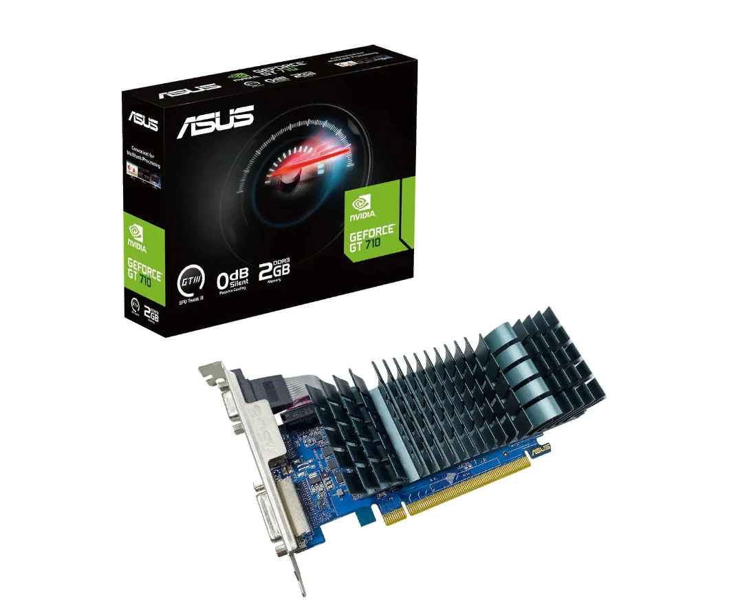 Видеокарта ASUS NVIDIA GeForce GT 710 GT710-SL-2GD3-BRK-EVO 2ГБ DDR3