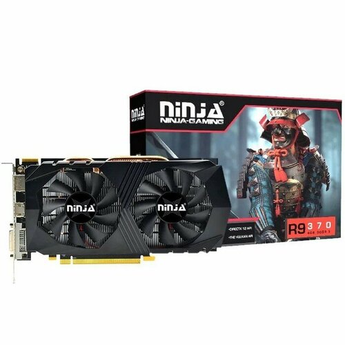 Видеокарта Ninja R9 370, 4Гб, 256bit, GDDR5, DVI, HDMI, DP, HDCP видеокарта afox r9 370 atx dual fan 4gb gddr5 256bit dvi hdmi dp