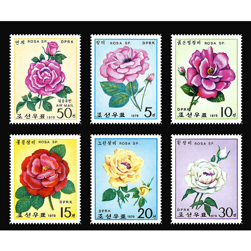 Почтовые марки Северная Корея 1979г. Розы Цветы MNH почтовые марки северная корея 2003г мультфильм мультипликация mnh