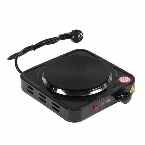 Плитка электрическая Luazon LHP-002 1 конфорка 1000 Вт нагреватель диск чёрная комплект из 2 шт 334200₽