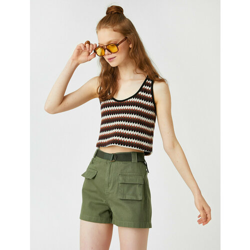 фото Шорты koton, размер 38, хаки