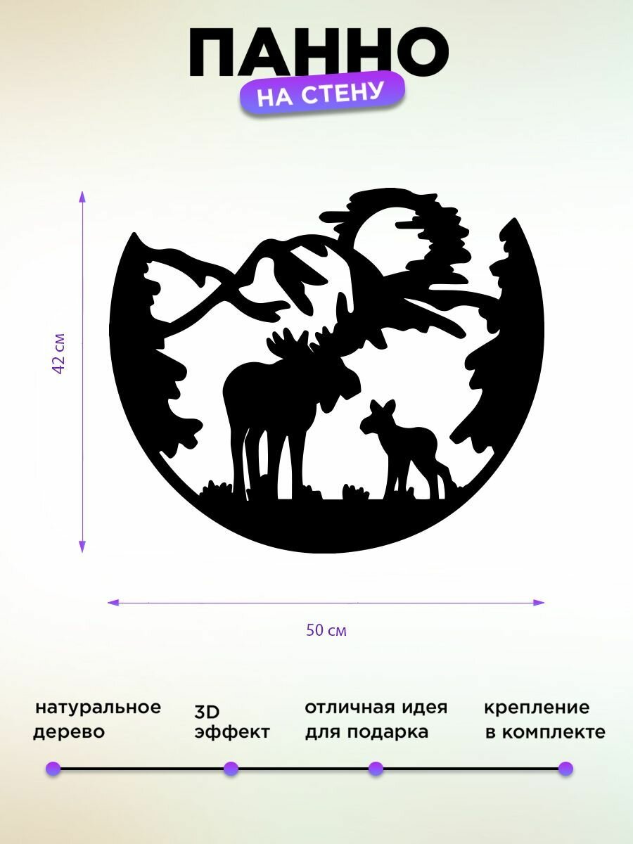 Картина на стену для интерьера Лось