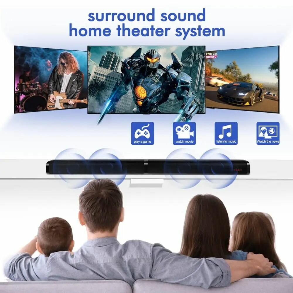 BKS 60 звуковая панель с Bluetooth система объемного звучания для домашнего кинотеатра — фото 3