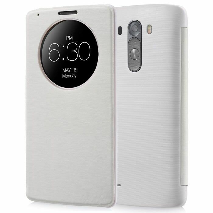 фото Умный чехол-книжка для LG G3 D855 с чипом NFC, Quick Circle Case, белый