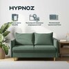 Диван-кровать HYPNOZ Avi, велюр, тёмно-зеленый - изображение