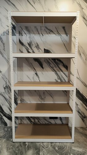 Изображение товара Стеллаж металлический 90х40х180, 5 полок, белый