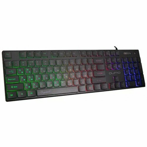 Клавиатура офисная Qumo Signature К69 проводная 104 низкий ход клавиш радужная подсветка 107100₽