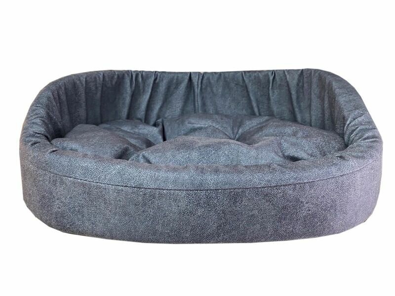 HOMEPET Leather диванчик (43 х 38 х 15 см., Пыльно-голубой) - фото №1