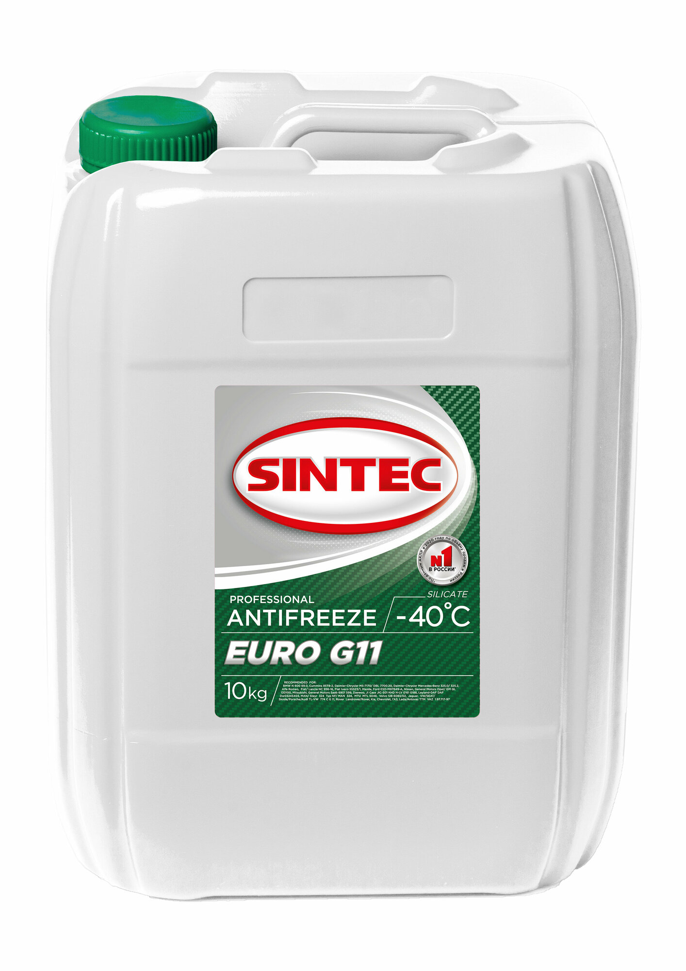 Антифриз A-40 Sintec Euro G11 (зеленый) (11 кг) акция 10 %