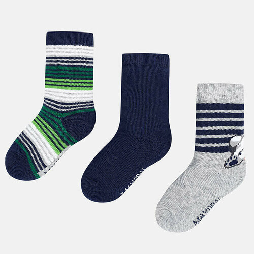 Носки Mayoral 3 пары, размер 19-22 (2 года), зеленый, синий носки aviva 3 пары размер 19 22 зеленый бежевый