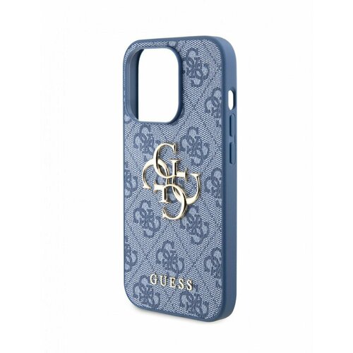 Чехол Guess PU 4G Big metal logo Hard для iPhone 15 Pro, цвет Синий (GUHCP15L4GMGBL) сумка cg mobile guess 4g with big metal logo для ноутбуков 15 цвет розовый gucb15g4gfpi