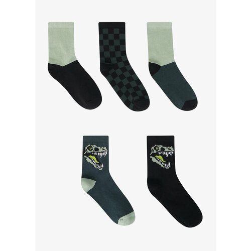 Носки Funday 5 пар, размер 31-34, зеленый носки funday 5 пар размер 31 34 синий