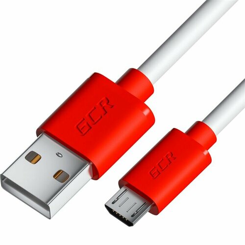 кабель gcr qc 0 5m microusb быстрая зарядка триколор россия белый пвх 28 24 awg 54972 Кабель Greenconnect 2 м (GCR-53217)