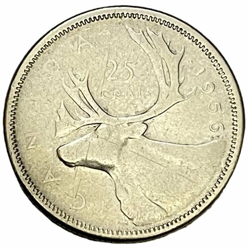 Канада 25 центов 1956 г. канада 25 центов 1900 г подпись courtney