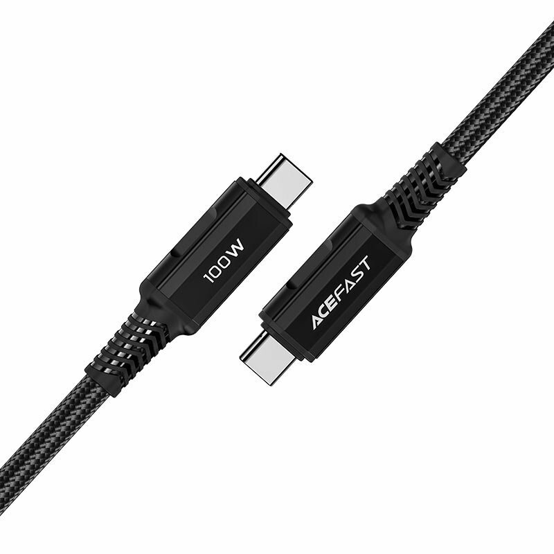 Кабель ACEFAST C4-03 USB-C to USB-C 100W 2м aluminum alloy charging data cable. Цвет: черный