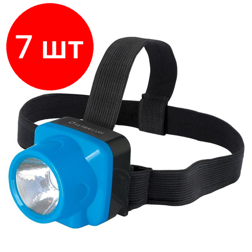 Комплект 7 штук, Фонарь налобный Ultraflash LED5375 (аккум.220В, 1В фонарь аккумуляторный ultraflash 9хled 12хled 2 режима выдвижная вилка заряд от сети led3816sm