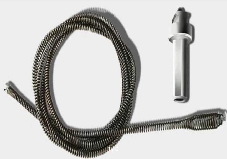 фото Трос для прочистки канализационных труб с возможностью подключения к дрели 1,5 м