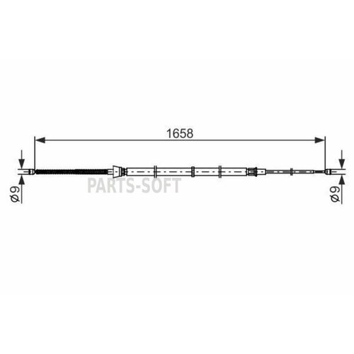 BOSCH 1987482865 1 987 482 865_трос ручного тормоза!\ VW Polo V 10-20