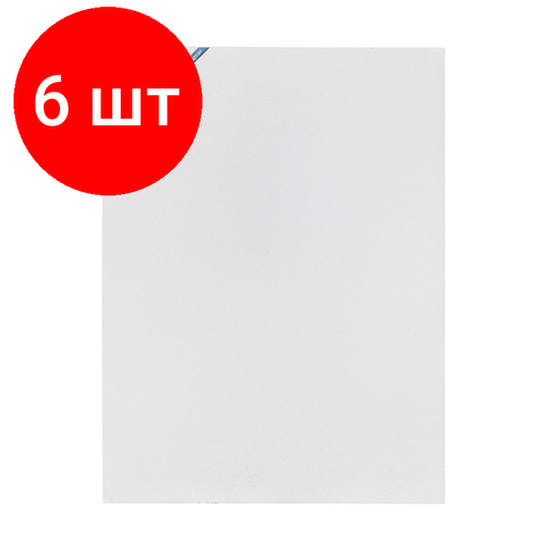 Комплект 6 штук, Картон грунтованный односторонний Малевичъ (30х40 см), 313040