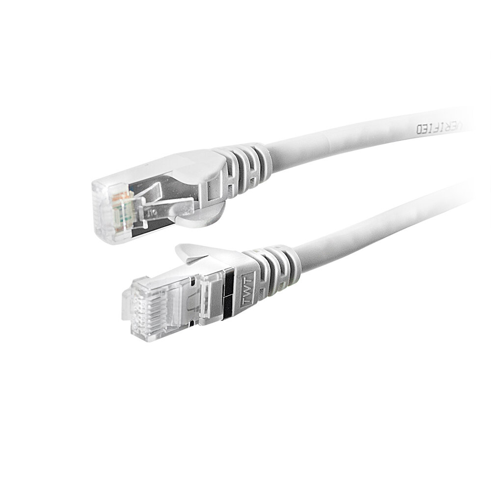 Патч-корд RJ45 - RJ45, 4 пары, FTP, категория 6, 1.5 м, серый, TWT-45-45-1.5/S6-GY